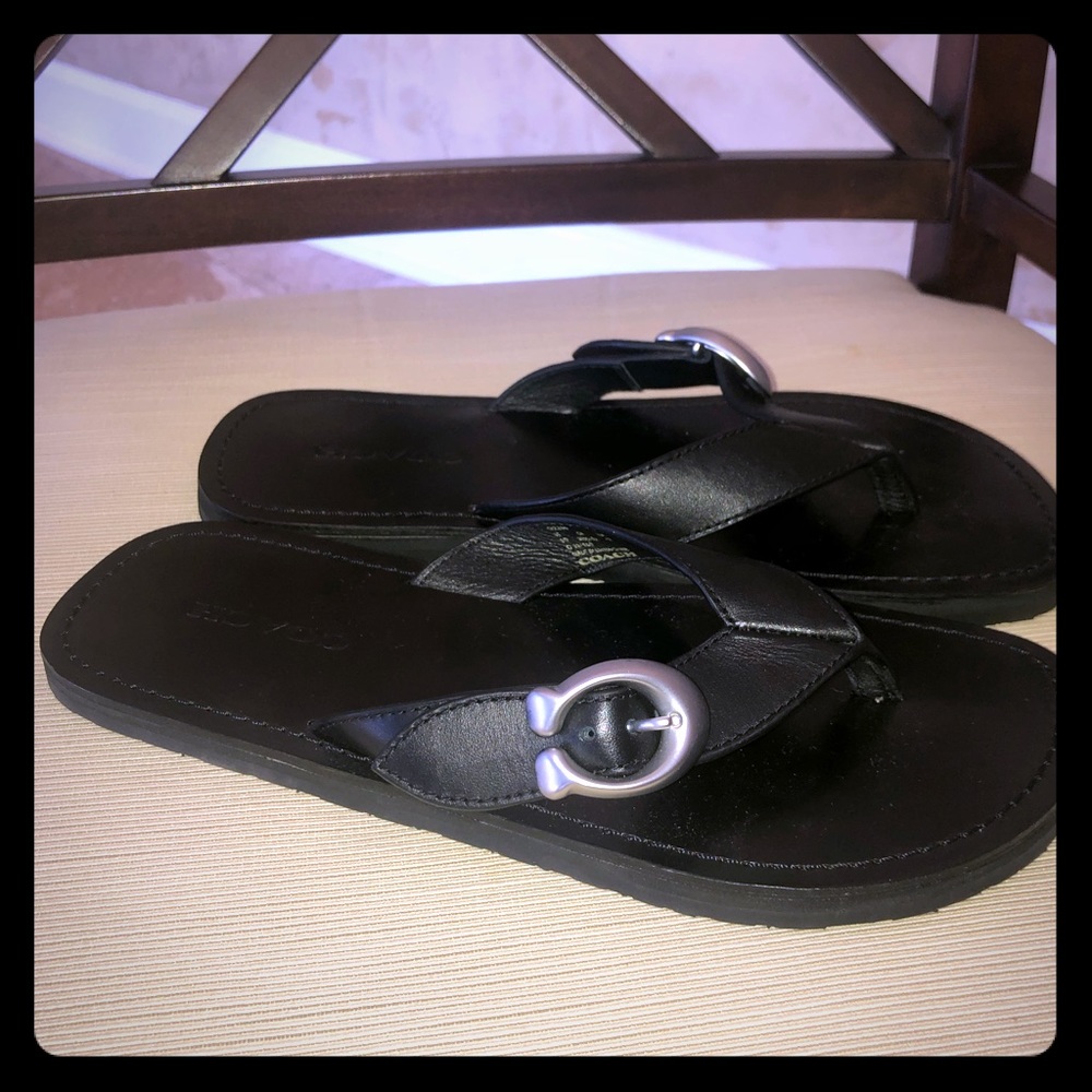 Men’s Leather Coach Sandals